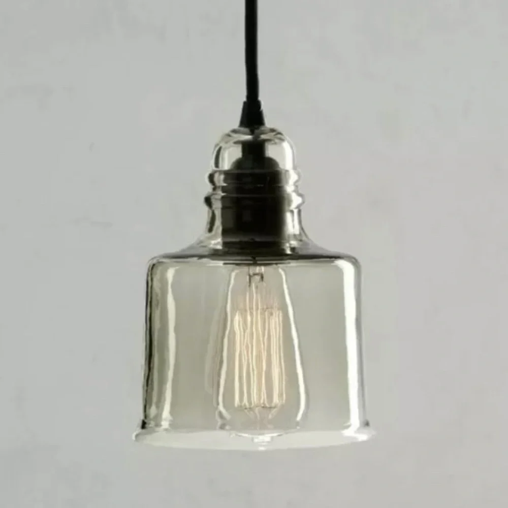 NEW Pottery Barn Paxton Hand Blown Glass Pendant, Short Shade (8" High) - Picture 1 of 4